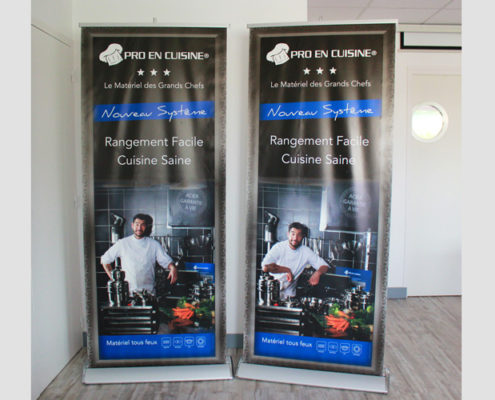 Kakémono de luxe pour stand (foires et salons) Pro en Cuisine® Nantes (44)
