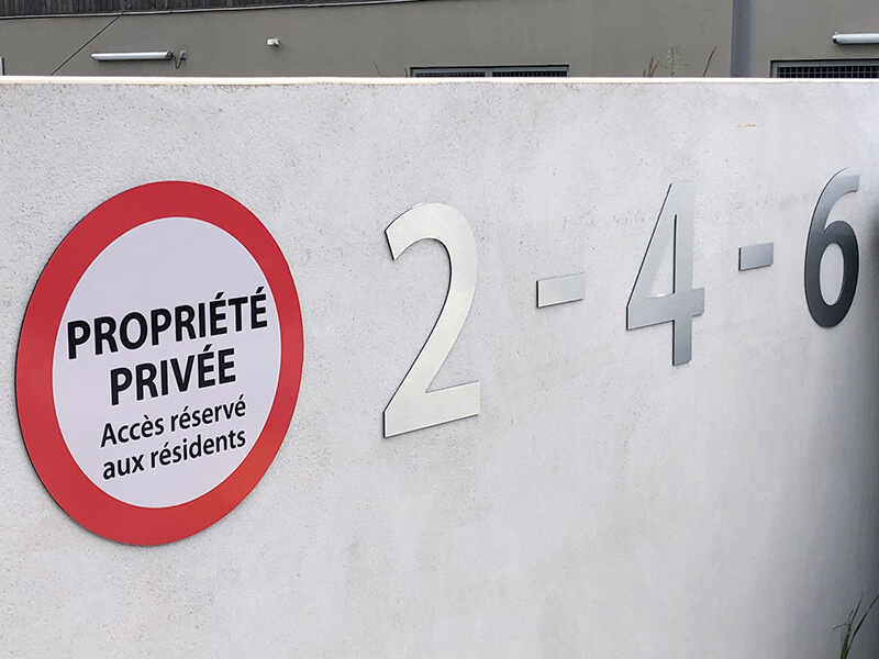 Panneau De Signalisation "Propriété Privée - Pas D'intrusion" En Métal Aluminium - 10x14 Pouces