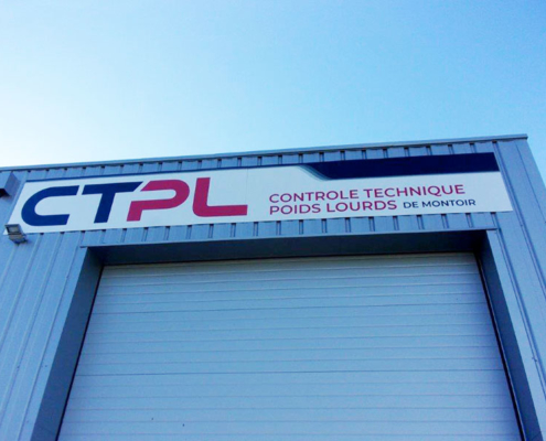 Enseigne dibond grande hauteur - CTPL Montoir