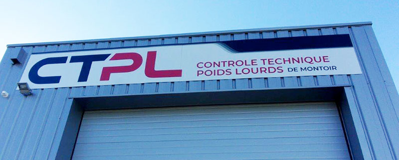 Enseigne dibond grande hauteur - CTPL Montoir